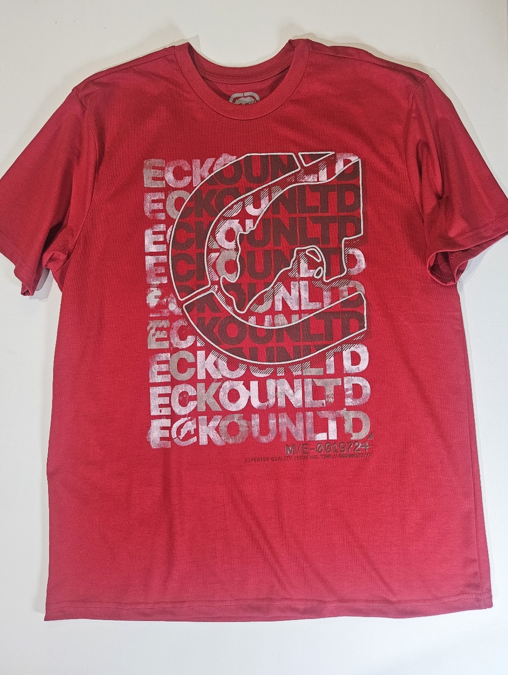 Ecko Unlimited‎ T-shirt Mens Large Red White Logo Y2K Style Streetwear Tee